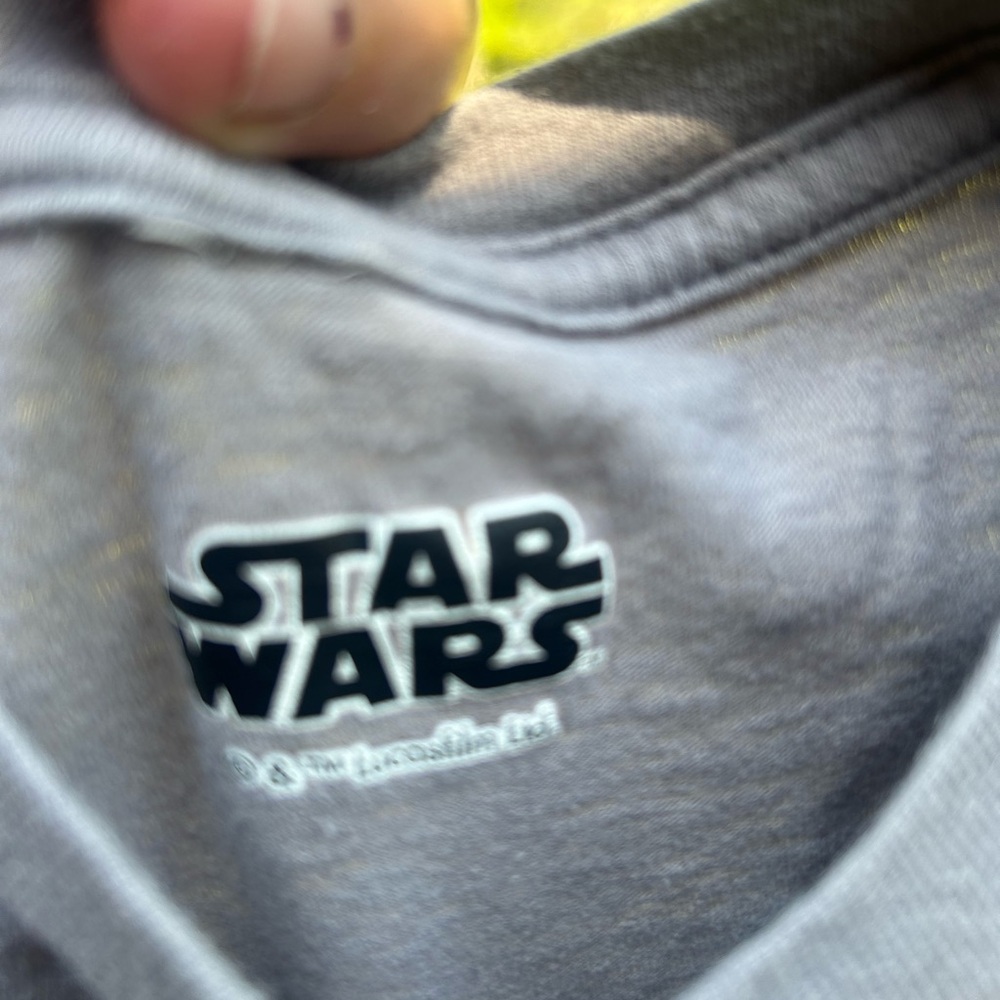 Star Wars 7th birthday shirt gray and red. Size 8